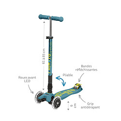 Avis Trotinette enfant Maxi Micro Deluxe - Bleu Pétrole LED