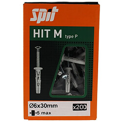 Avis Spit Cheville à Frapper HIT M 6 x 30 mm
