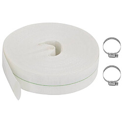 vidaXL Tuyau Plat PE Blanc 50 m