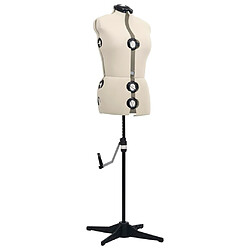 vidaXL Mannequin ajustable Crème - Taille M 40-46