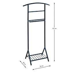 Pegane Valet de nuit métal - Noir