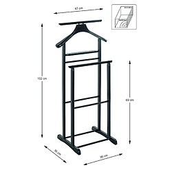 Pegane Valet de nuit double - Noir