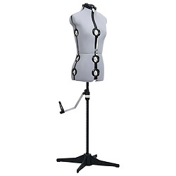 VidaXL Mannequin de robe ajustable gris