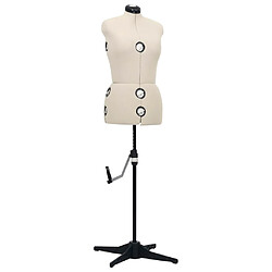 vidaXL Mannequin ajustable Crème - Taille M 40-46