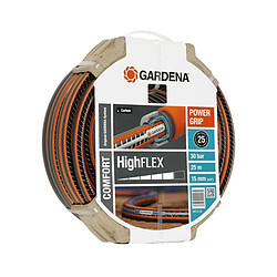 Gardena Manguera HighFLEX 25m - Orange/Noir Tuyau arrosage haute résistance - Stretch flexible - Supporte 30 bars - Power Grip