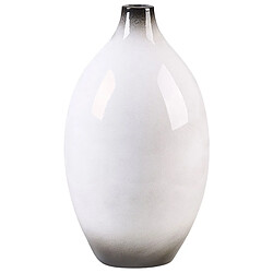 Beliani Vase décoratif BAEZA - Blanc Céramique 36 cm