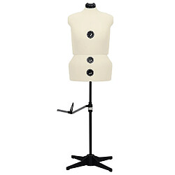 VidaXL Mannequin de robe ajustable crème
