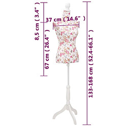 vidaXL Buste de couture Blanc pas cher