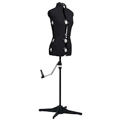 vidaXL Mannequin ajustable Noir - Taille S 33-40