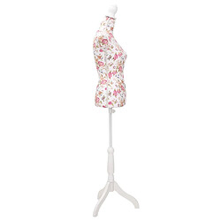 Avis vidaXL Buste de couture Blanc