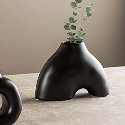 Venture Home Vase en grès Kento noir