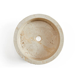 Avis Pegane Vasque Rond en Marbre - Beige Ø40 cm