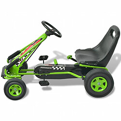 VidaXL Kart à pédale ajustable Vert