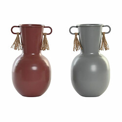 DKD Home Decor Vase Gris Métal Terre cuite
