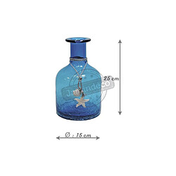 Vase Petite Bouteille Aubry Gaspard Bleu