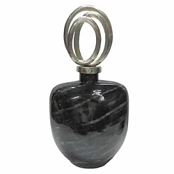 DKD Home Decor Vase - Noir Verre Argenté