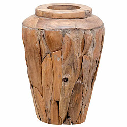 vidaXL Vase Bois de Teck