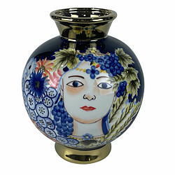 DKD Home Decor Vase Porcelaine 23cm - Noir
