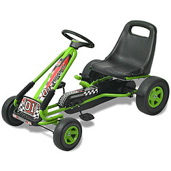 VidaXL Kart à pédale ajustable Vert