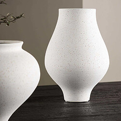 Venture Home Vase en Grès Rellis Blanc Noir