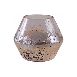 Aubry Gaspard Vase Verre Rose Doré