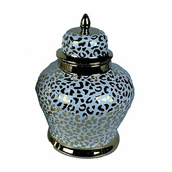 DKD Home Decor Potiche Colonial - Doré et Blanc