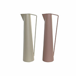 DKD Home Decor Vase Beige Rose Fer 45cm 2 Unités