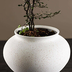 Acheter Venture Home Vase Rellis - Grès Blanc et Noir 18 cm