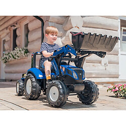Falk Tractopelle Enfant New Holland Plus Remorque