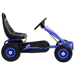 vidaXL Kart à pédales Bleu