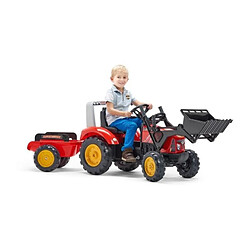 FALK Tractopelle à Pédales Supercharger - Rouge