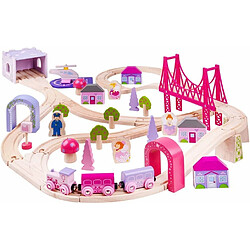 Bigjigs Toys Jeu en bois - Ensemble train ville des fées