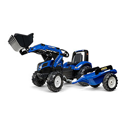 Falk Tractopelle Enfant New Holland Plus Remorque