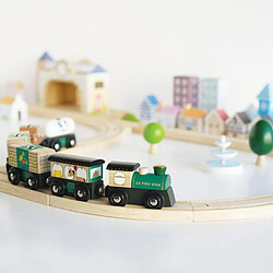 Le toy van Circuit train bois - Bleu