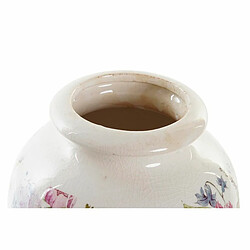 DKD Home Decor - Vase Blanc Vert Bordeaux Grès