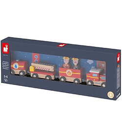 Juratoys-Janod Janod Train de Pompiers en Bois