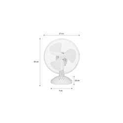 Oceanic Ventilateur de table - 30W - Blanc pas cher