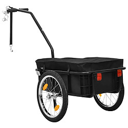 Avis VidaXL Remorque de vélo - Acier noir