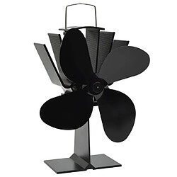 vidaXL Ventilateur de poêle - Noir