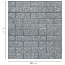 vidaXL Papier Peint 3D Autoadhésif Briques Anthracite pas cher