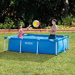 Intex Rectangular Frame - 220x150x60 cm Piscine rectangulaire - Matériaux à 3 couches perforation - Cadre en acier - Capacité 1 662 L