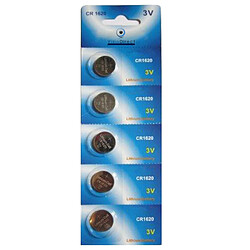 Visiodirect piles bouton CR1620 lithium - lot de 5
