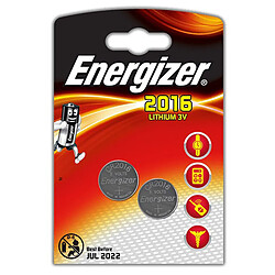 Avis Energizer pile bouton lithium CR2016 - Lot de 2