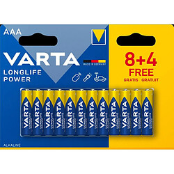 Varta piles alcalines AAA LR03 - Lot de 12