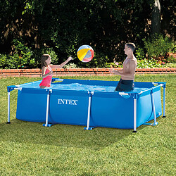 Intex Piscine Rectangular Frame 260x160x65 cm Piscine hors-sol - Acier et PVC - Capacité 2282 L - Montage facile