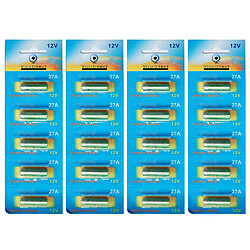 Visiodirect Piles alcalines 27A 12 V - Lot de 20