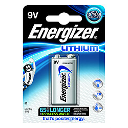 pile lithium energizer ultimate - 6lr61 - 9 volts - blister de 1 pile