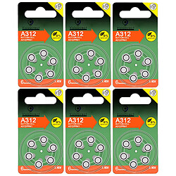 Visiodirect Piles bouton Zinc-Air A312 - Lot de 36