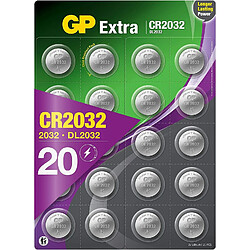 GP Extra Piles CR2032 - Lot de 20