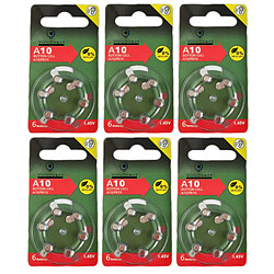 Visiodirect piles auditives zinc air A10 PR70 - Lot de 36